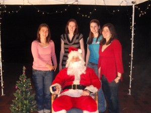 Picture with Santa at our house Christmas party!